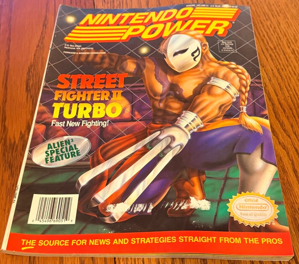 Nintendo Power Volume #51 Vintage 1993 Street Fighter II Turbo With Poster (39)